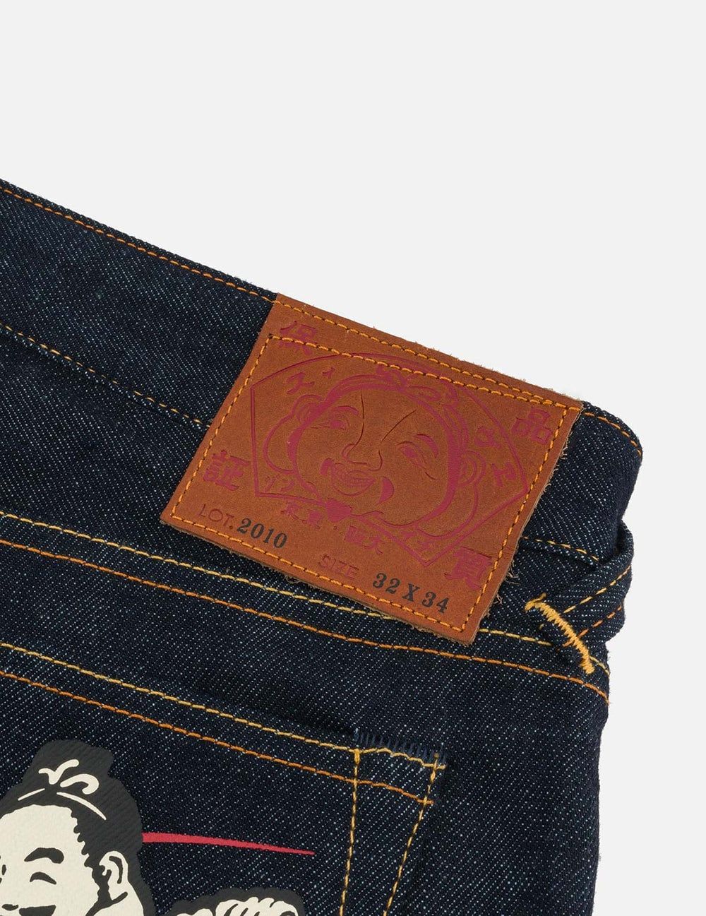  Quần Evisu Godhead Golfing Print Jeans 'Indigo' 