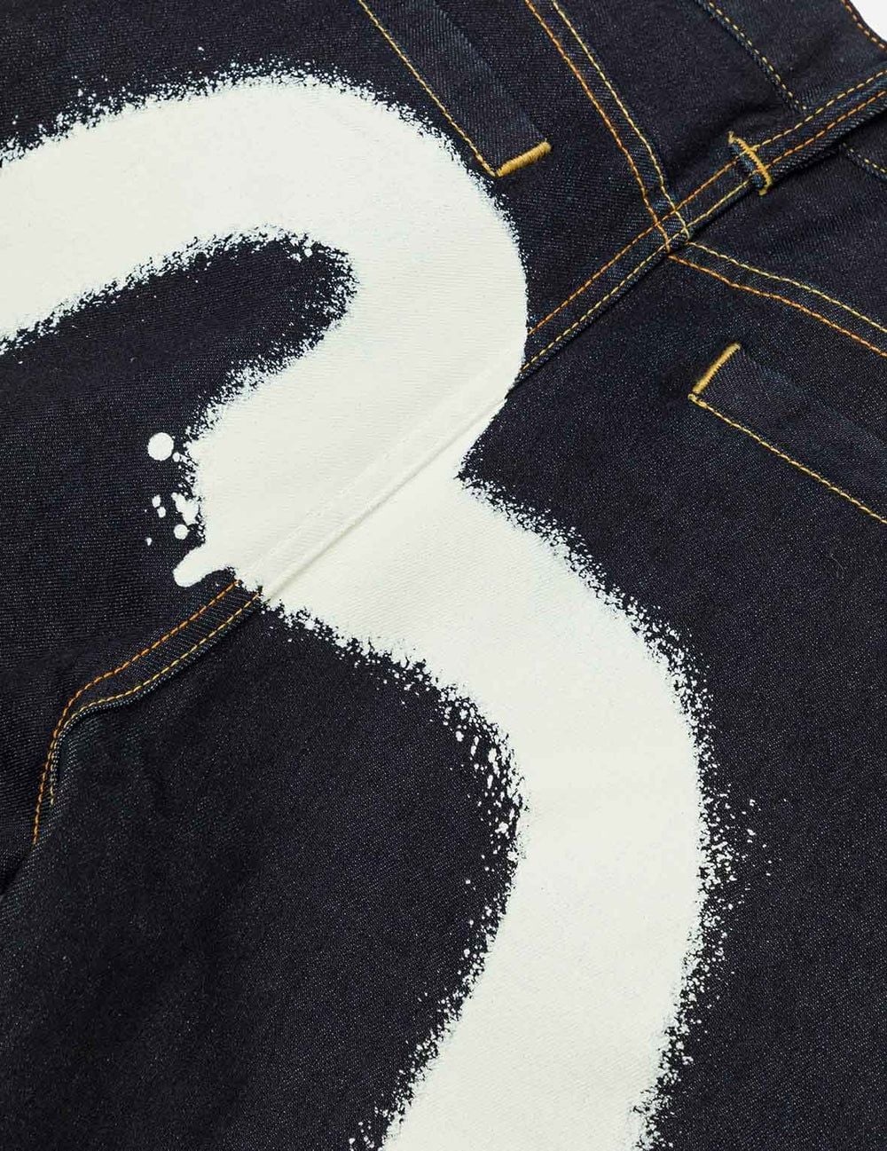  Quần Evisu Graffiti Daicock Print Shorts 'Indigo' 