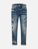  Quần Evisu Graffiti Prints Fit Jeans 'Indigo' 