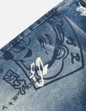  Quần Evisu Graffiti Prints Fit Jeans 'Indigo' 
