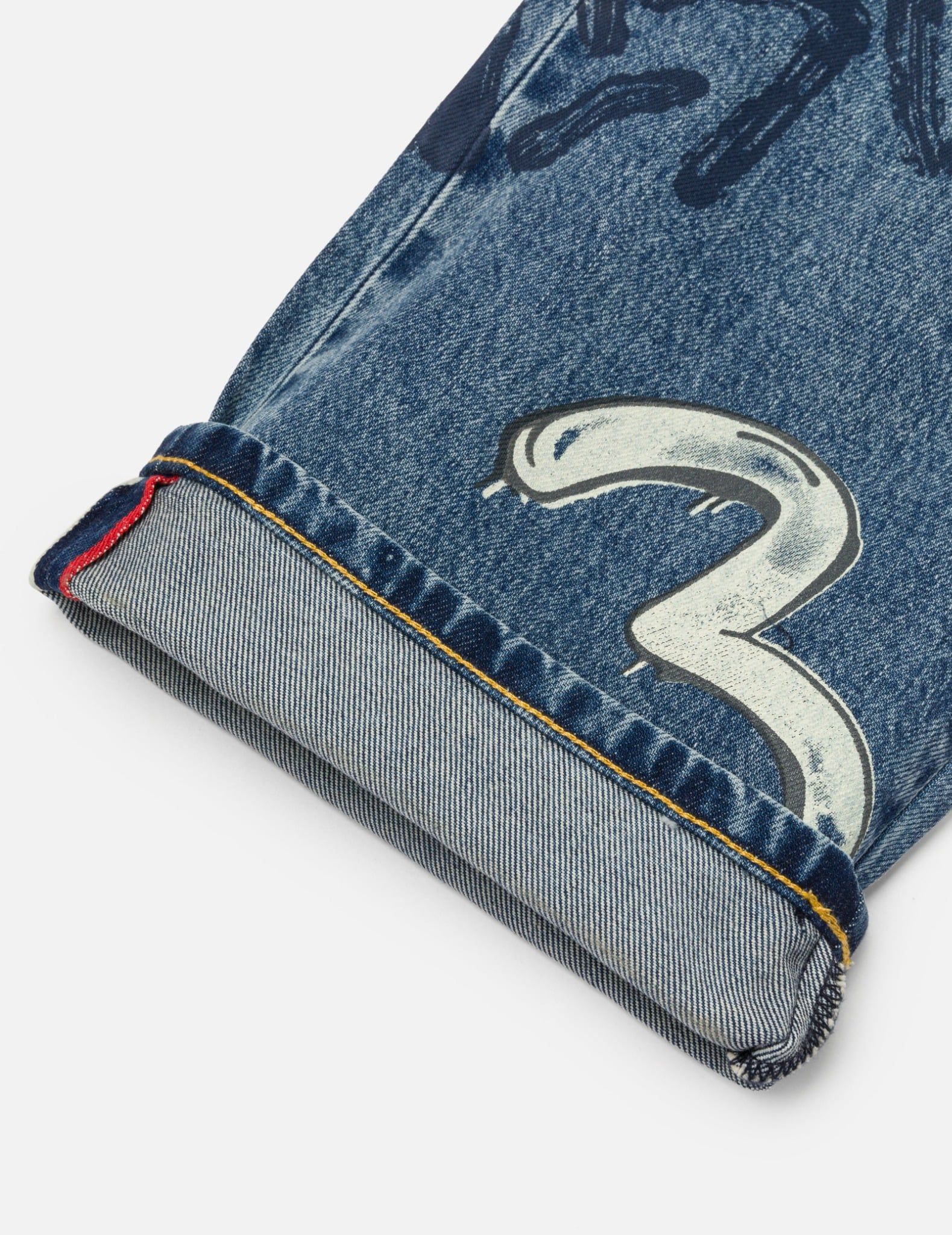  Quần Evisu Graffiti Prints Fit Jeans 'Indigo' 