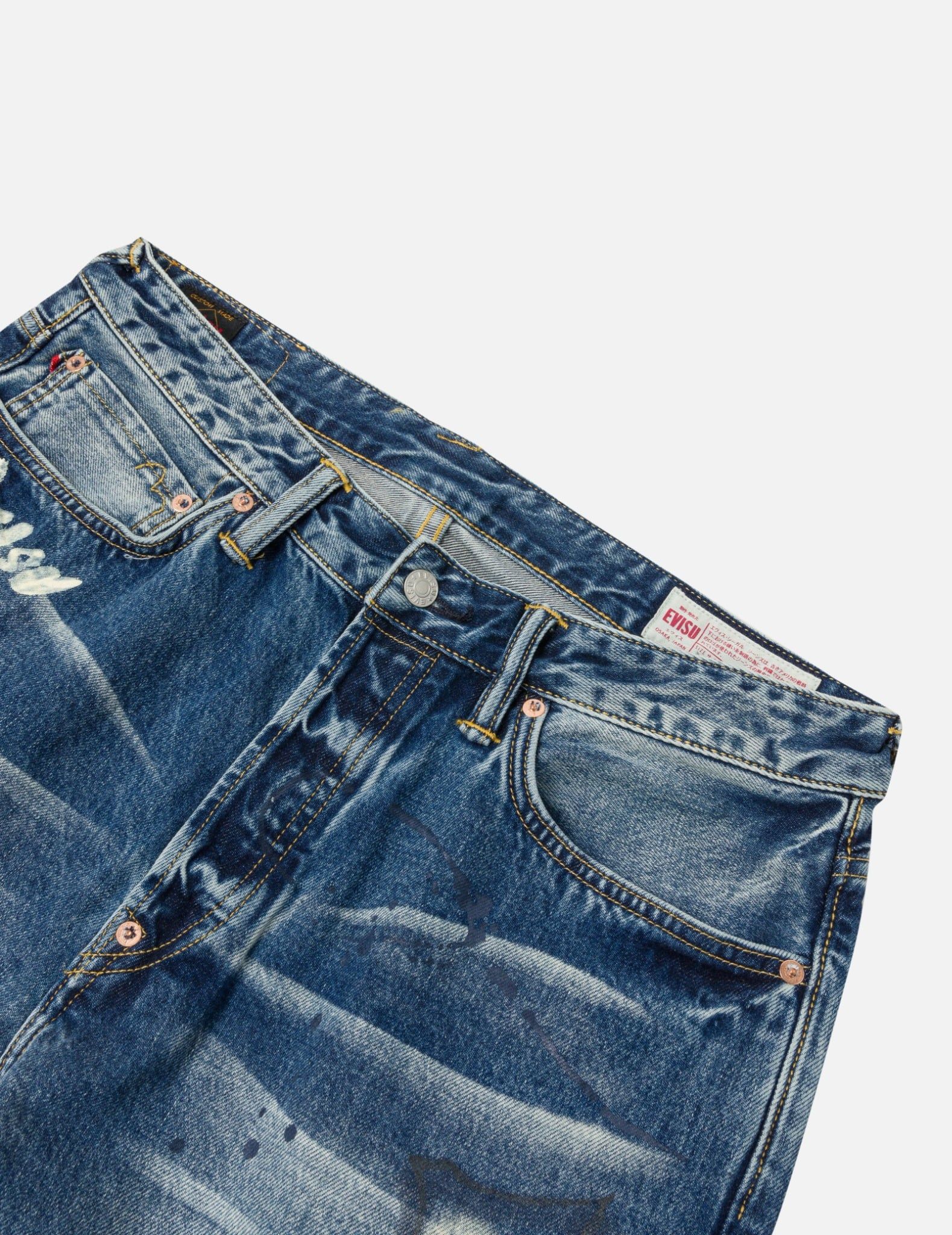  Quần Evisu Graffiti Prints Fit Jeans 'Indigo' 