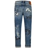  Quần Evisu Graffiti Prints Fit Jeans 'Indigo' 