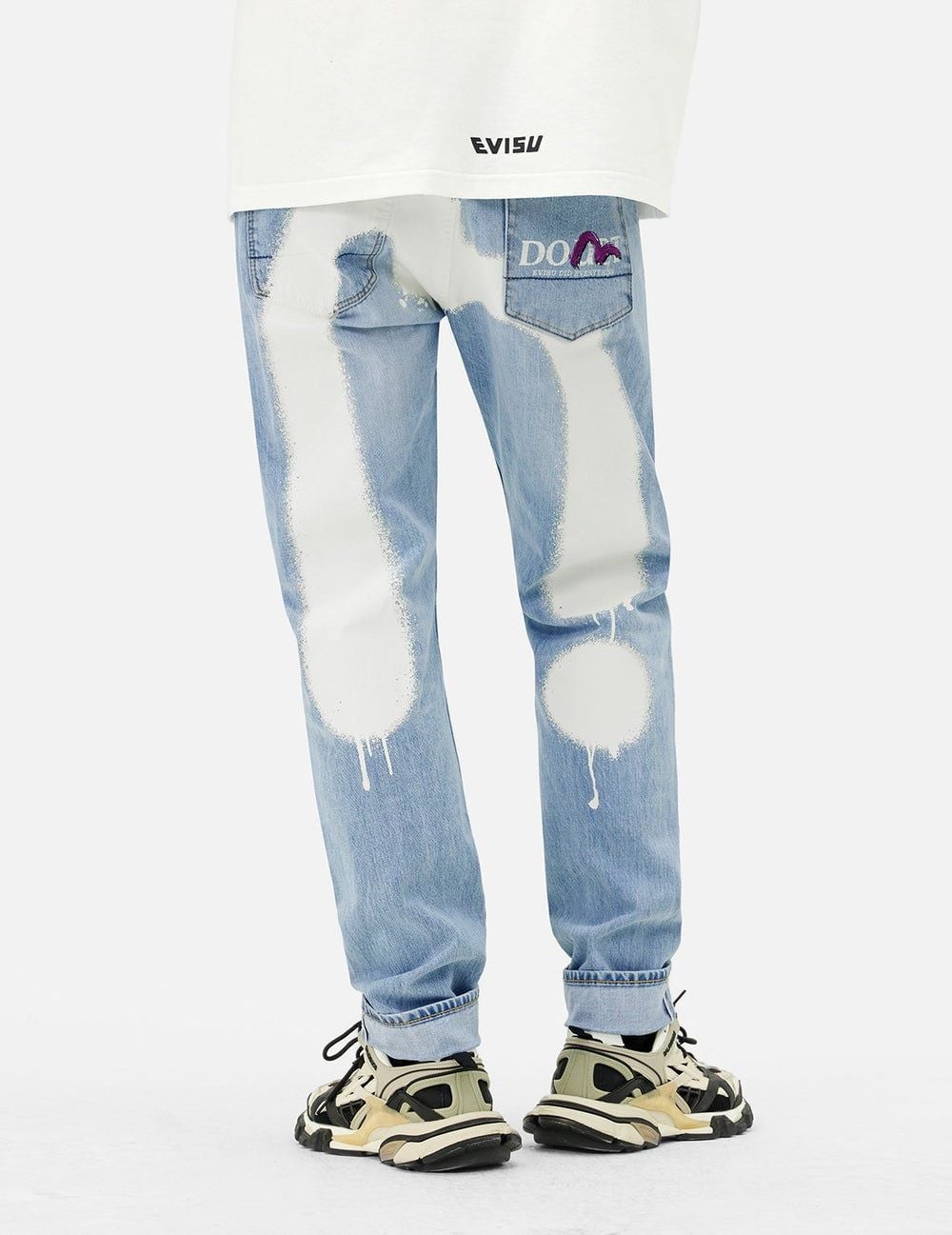  Quần Evisu Graffiti-Style Daicock Jeans 'Indigo' 