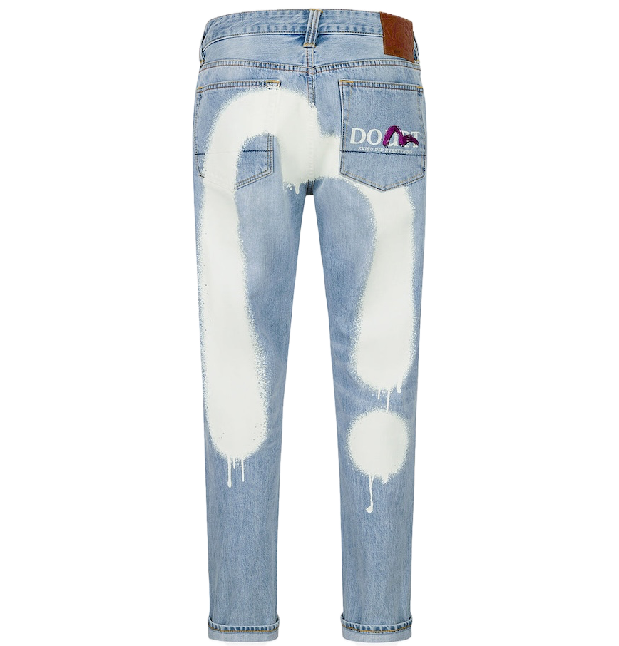  Quần Evisu Graffiti-Style Daicock Jeans 'Indigo' 