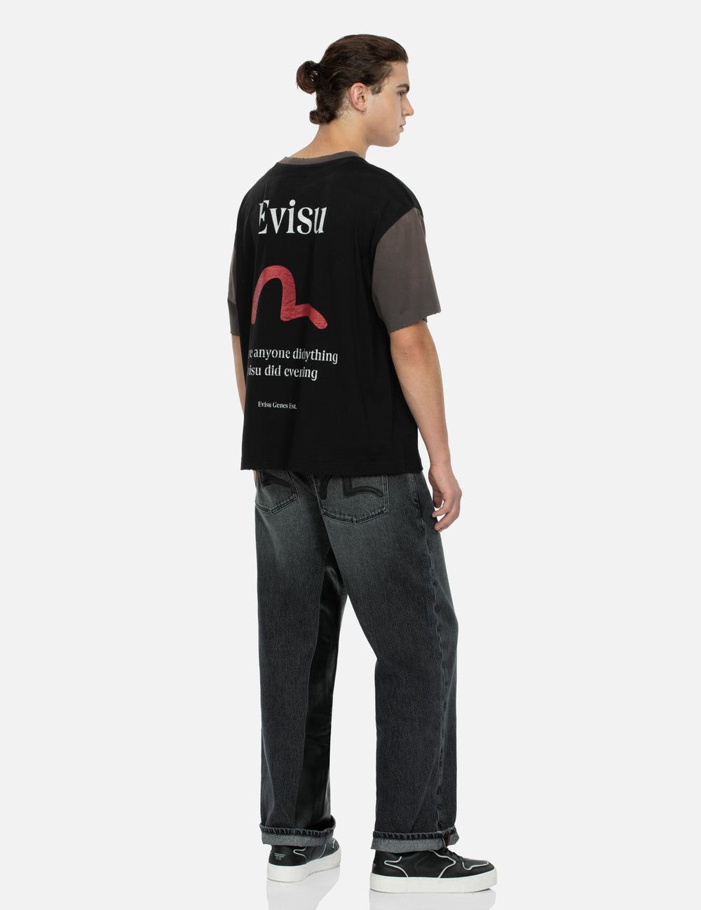 Quần Evisu Inlay Seagull Jeans 'Black' 
