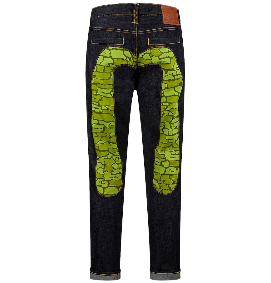  Quần Evisu Ishigaki Camouflage Jeans 'Light Green' 