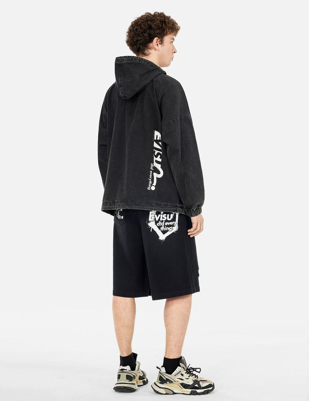 Quần Evisu Kamon Appliqué Short 'Black' 