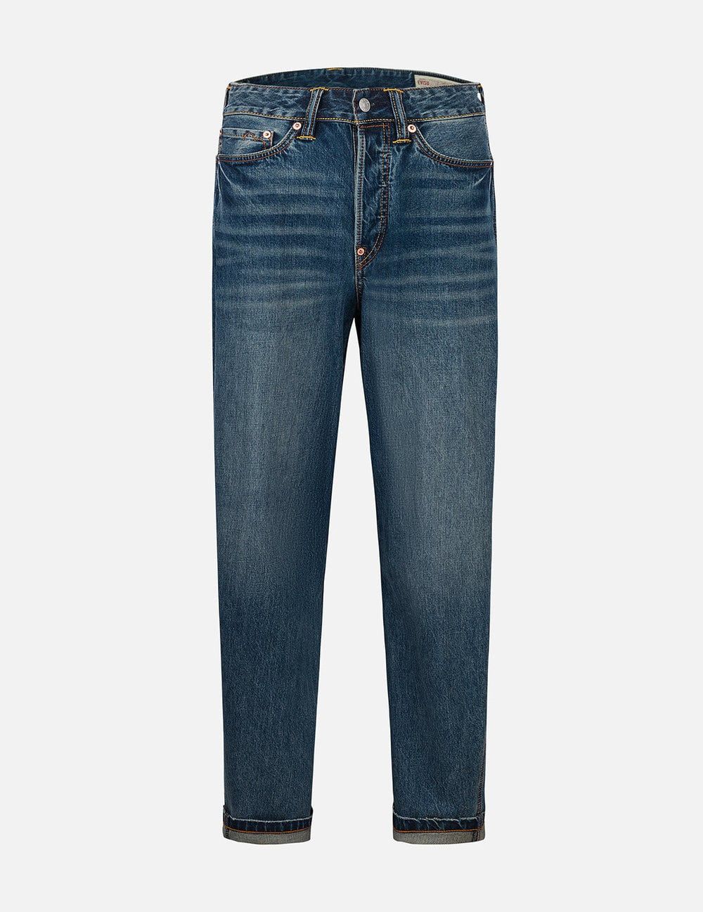  Quần Evisu Kamon Jacquard Pockets 3D Jeans 'Indigo' 