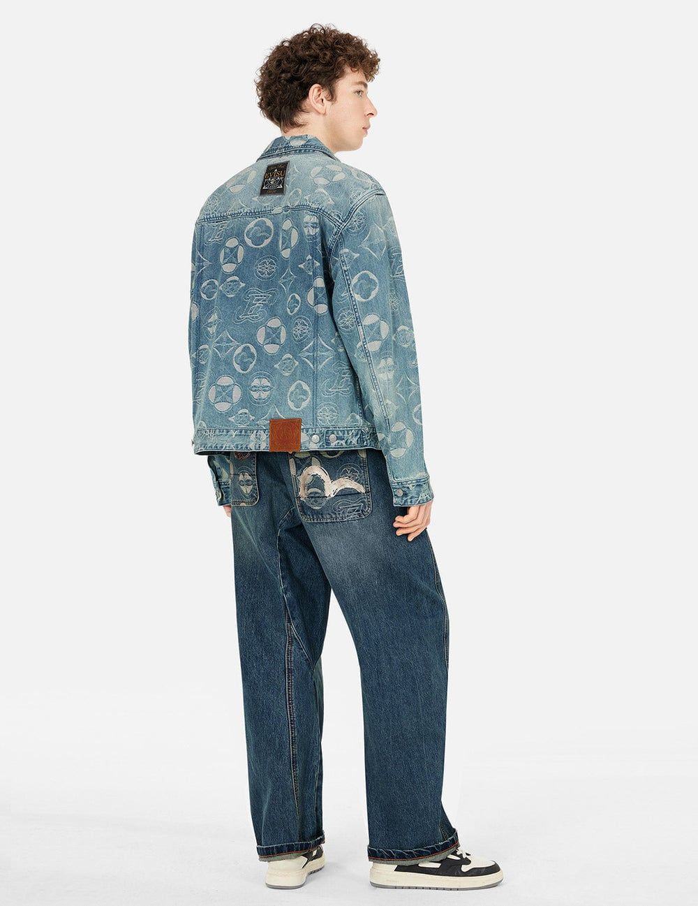  Quần Evisu Kamon Jacquard Pockets 3D Jeans 'Indigo' 