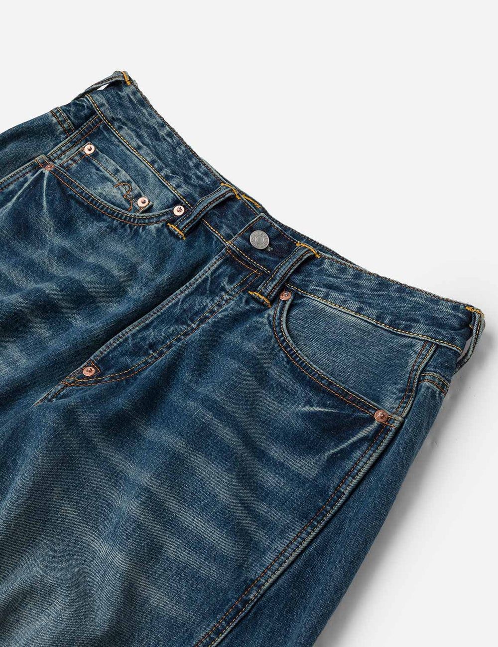  Quần Evisu Kamon Jacquard Pockets 3D Jeans 'Indigo' 