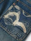  Quần Evisu Kamon Jacquard Pockets 3D Jeans 'Indigo' 