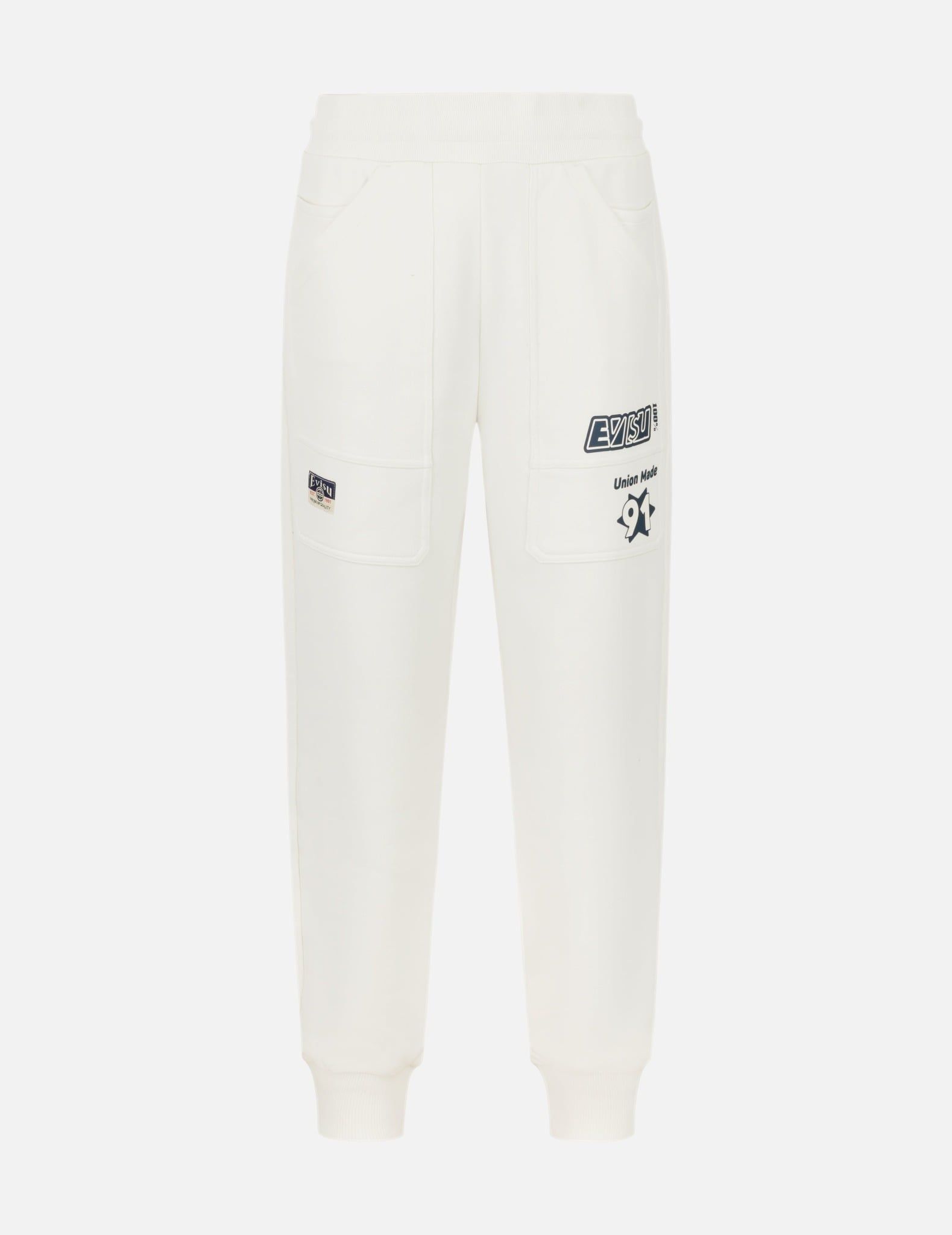 Quần Evisu Logo Daicock Print Sweatpants 'White' 