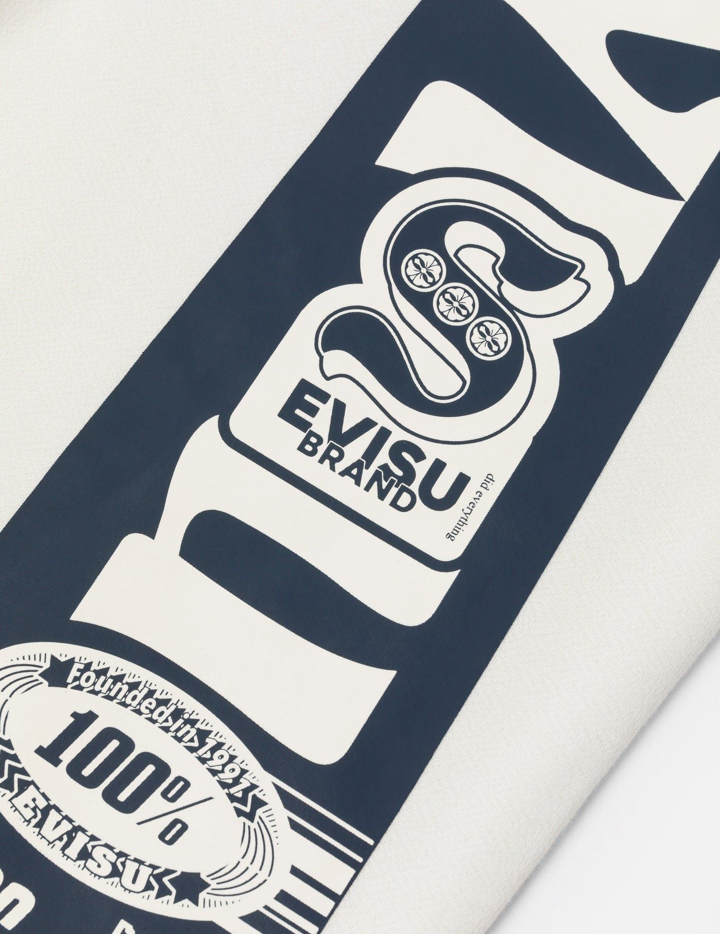  Quần Evisu Logo Daicock Print Sweatpants 'White' 