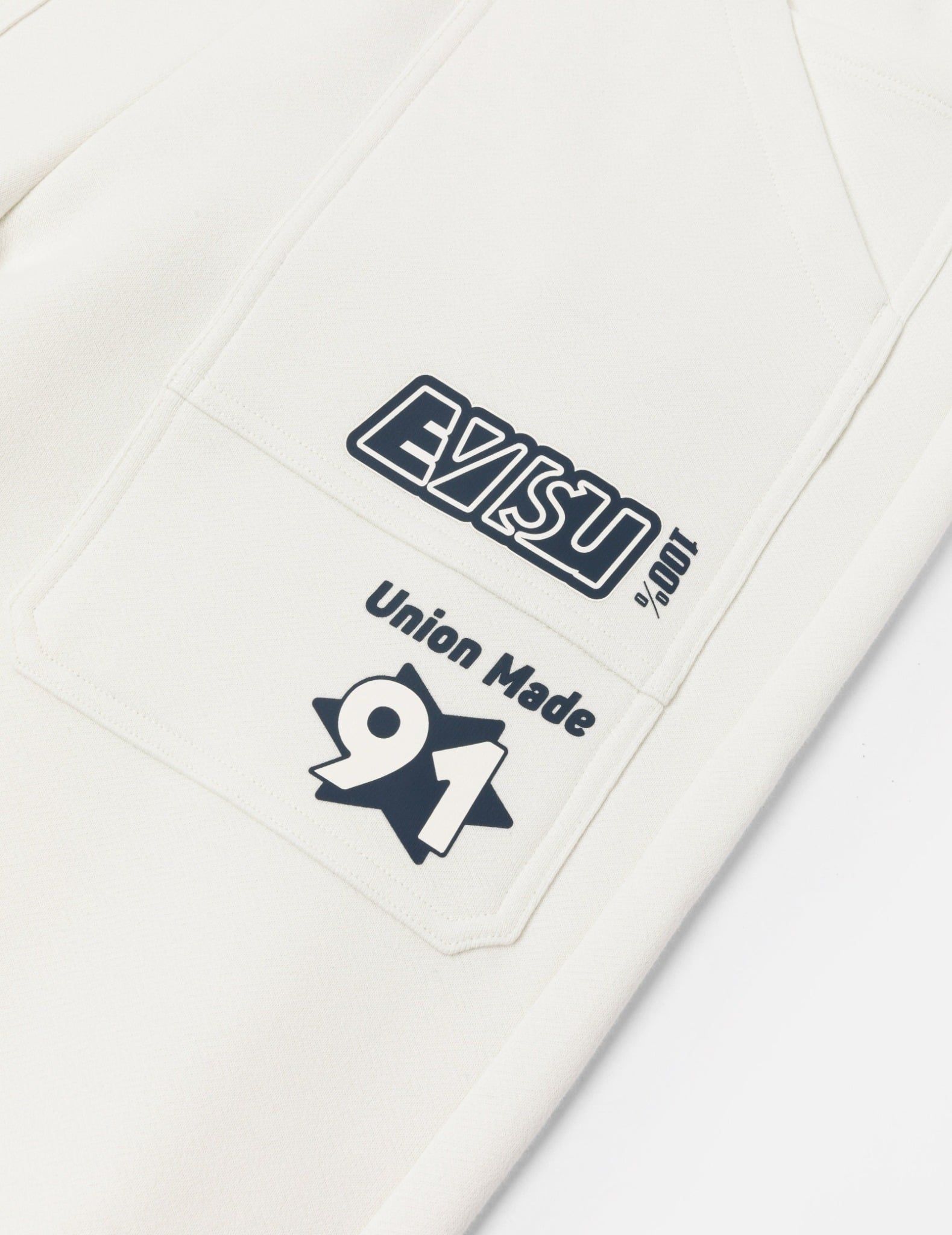  Quần Evisu Logo Daicock Print Sweatpants 'White' 