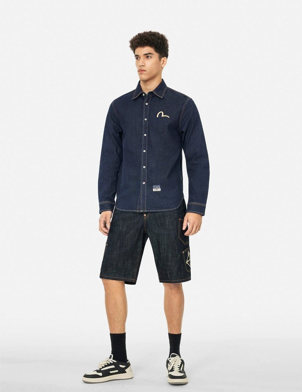  Quần Evisu Multi-Pocket Brocade Short 'Indigo' 