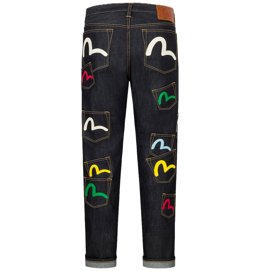 Quần Evisu Multi-Pocket Seagull Jeans 'Indigo' 