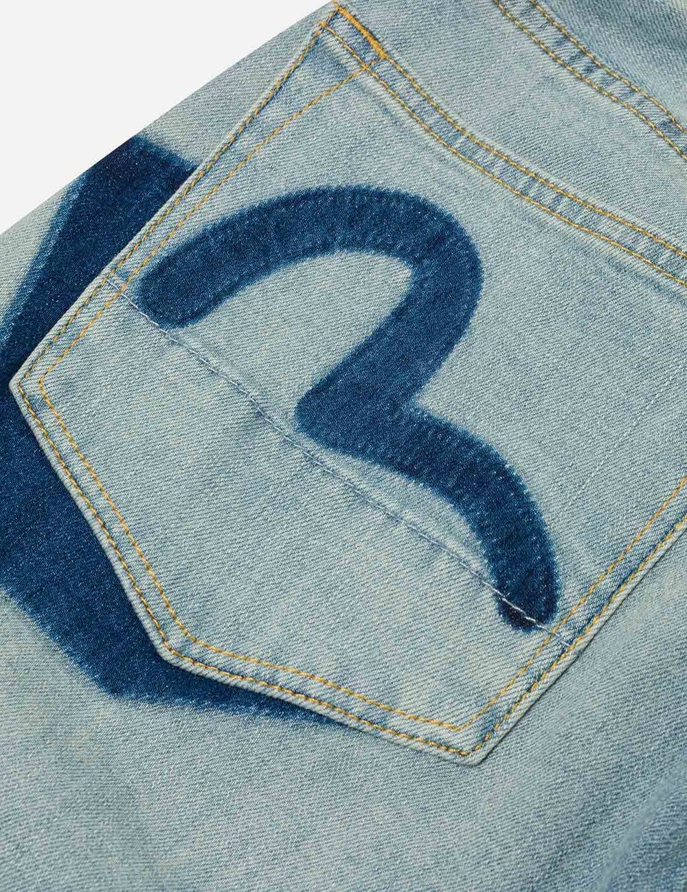  Quần Evisu Multi-Pocket Seagull Print Jeans 'Indigo' 
