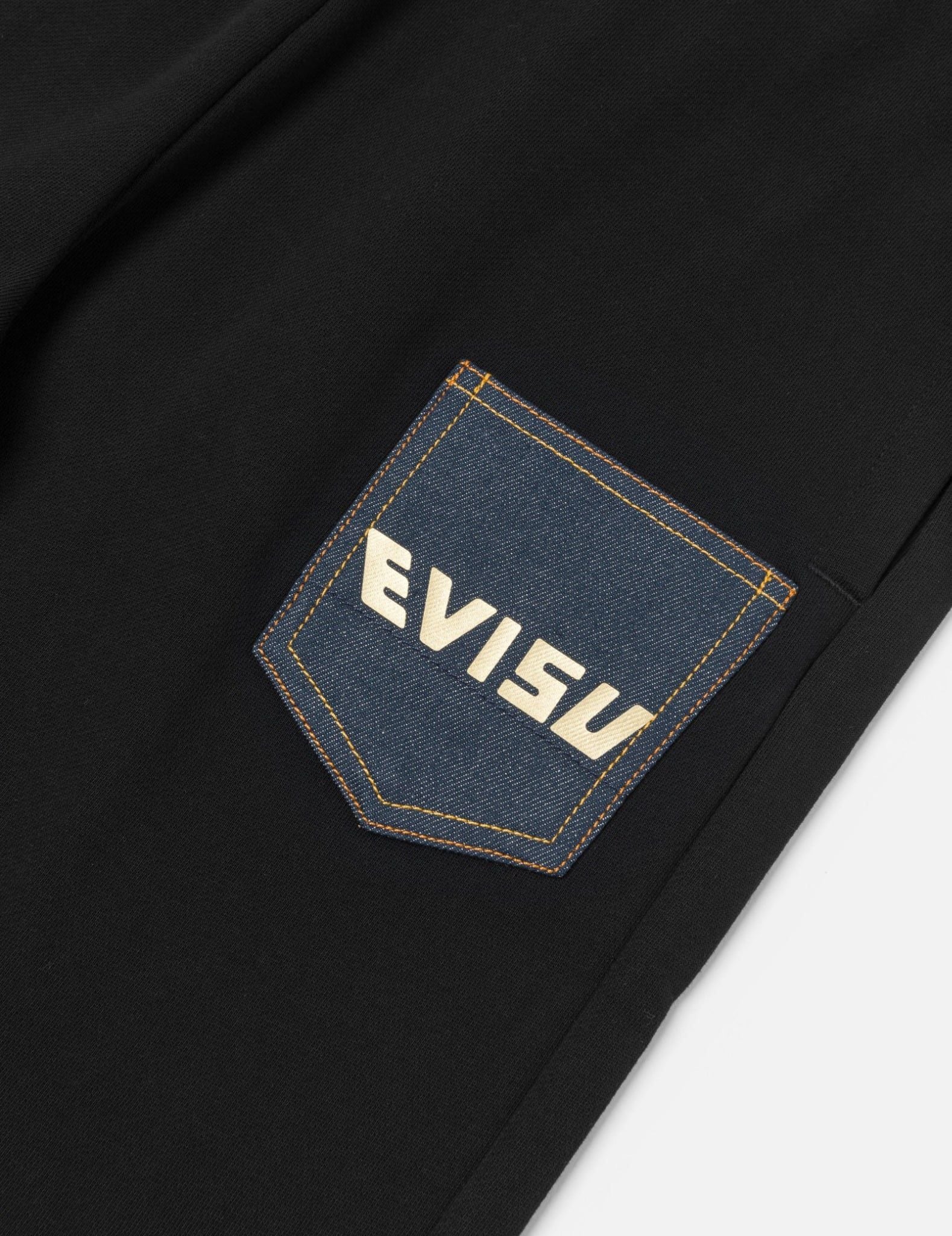  Quần Evisu Multi-Pocket Sweatshorts 'Black' 