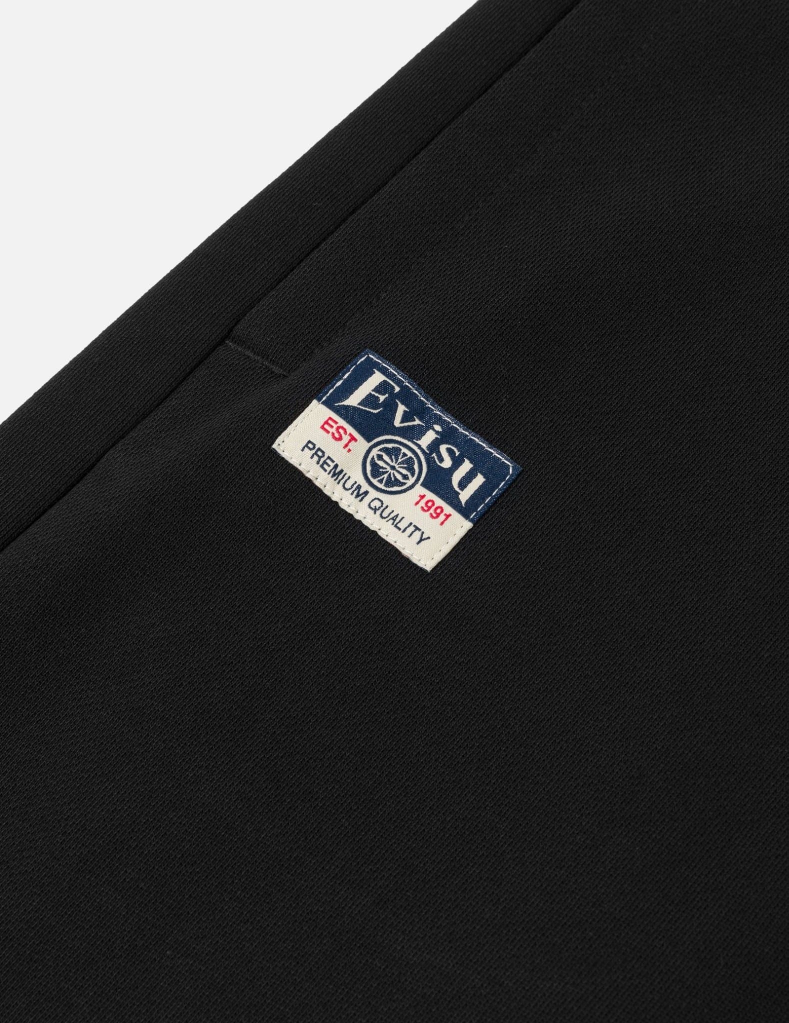  Quần Evisu Multi-Pocket Sweatshorts 'Black' 