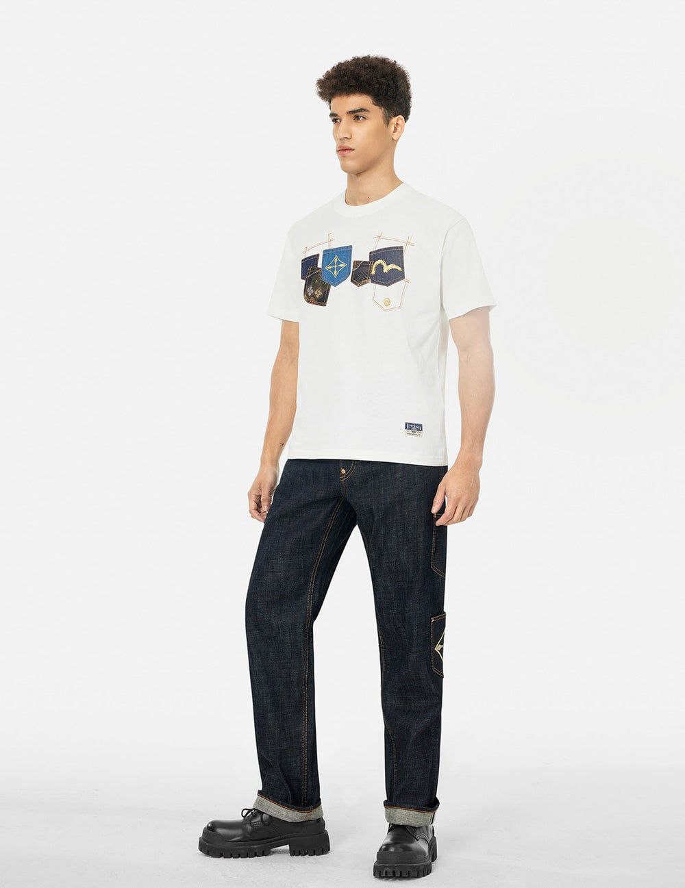  Quần Evisu Multi-Pocket with Brocade Patch 'Indigo' 