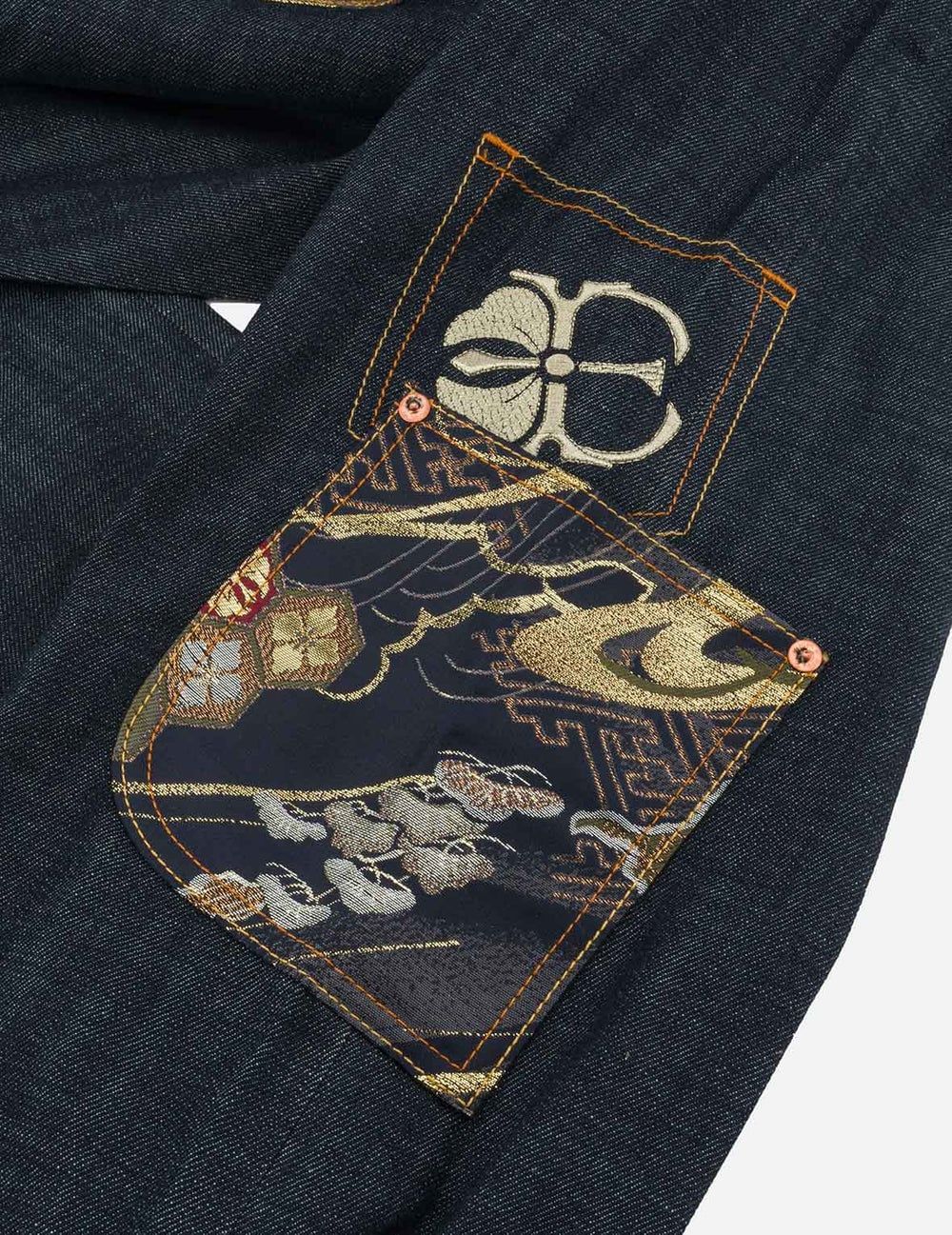  Quần Evisu Multi-Pocket with Brocade Patch 'Indigo' 