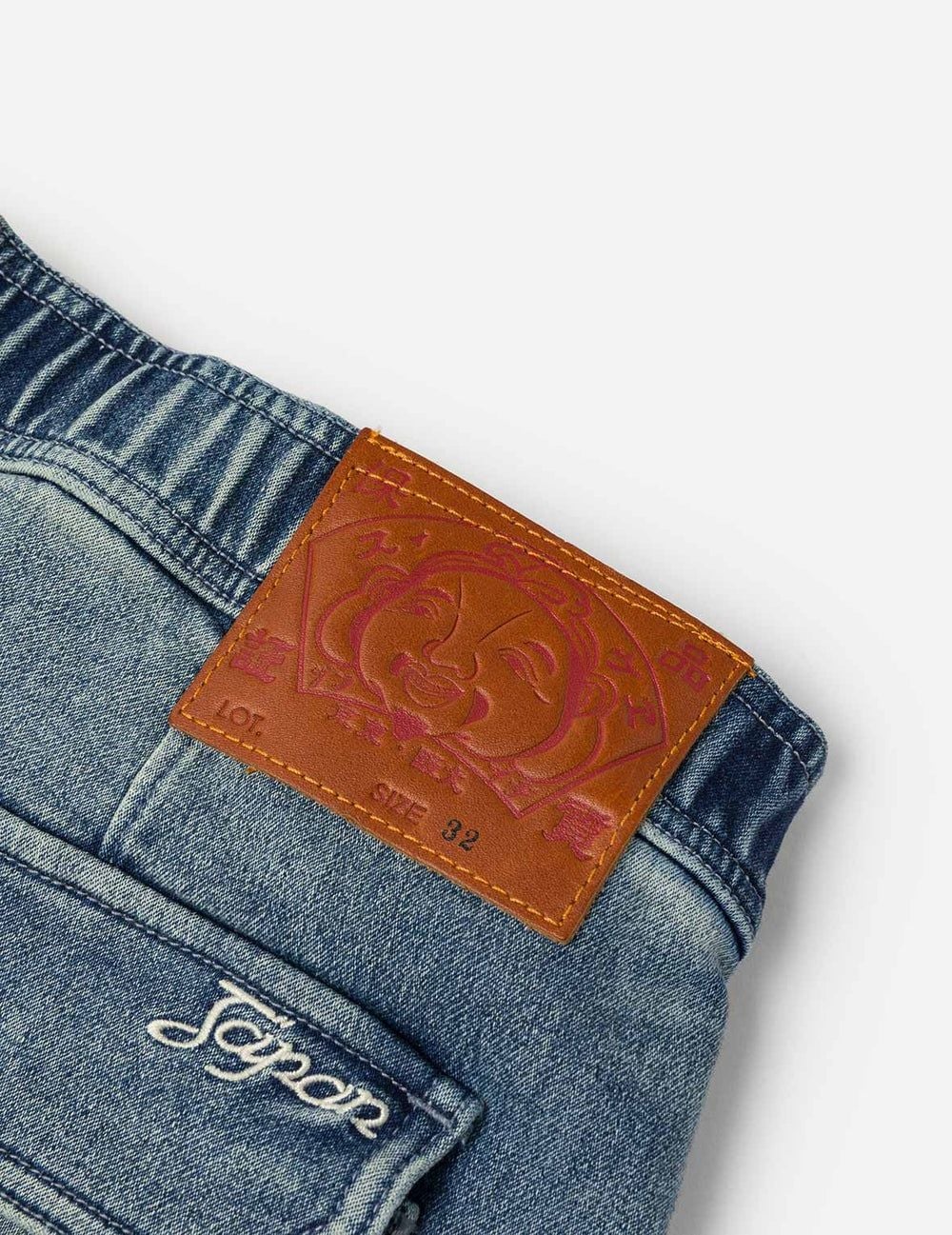  Quần Evisu Seagull and Logo Appliqué Shorts 'Denim' 