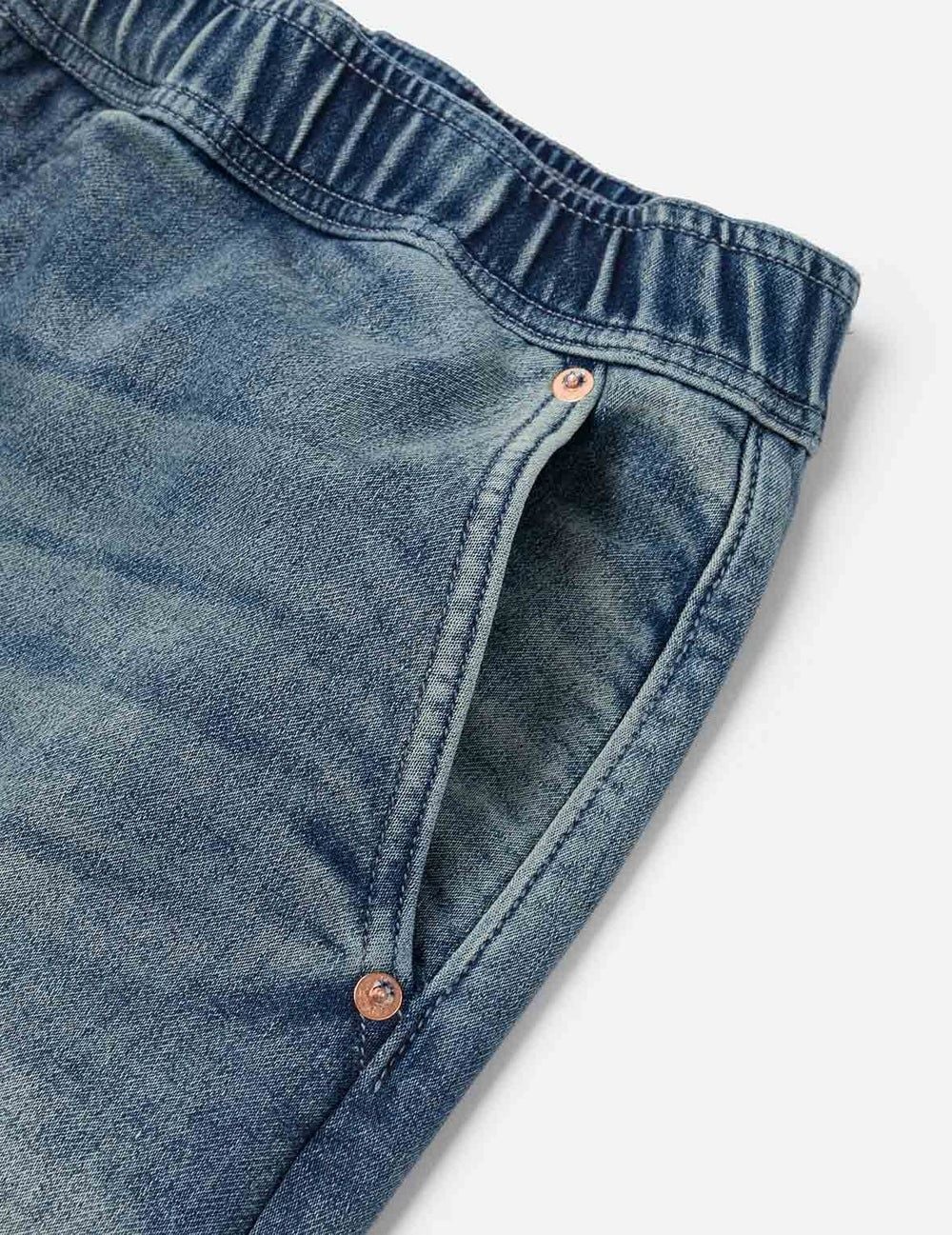  Quần Evisu Seagull and Logo Appliqué Shorts 'Denim' 