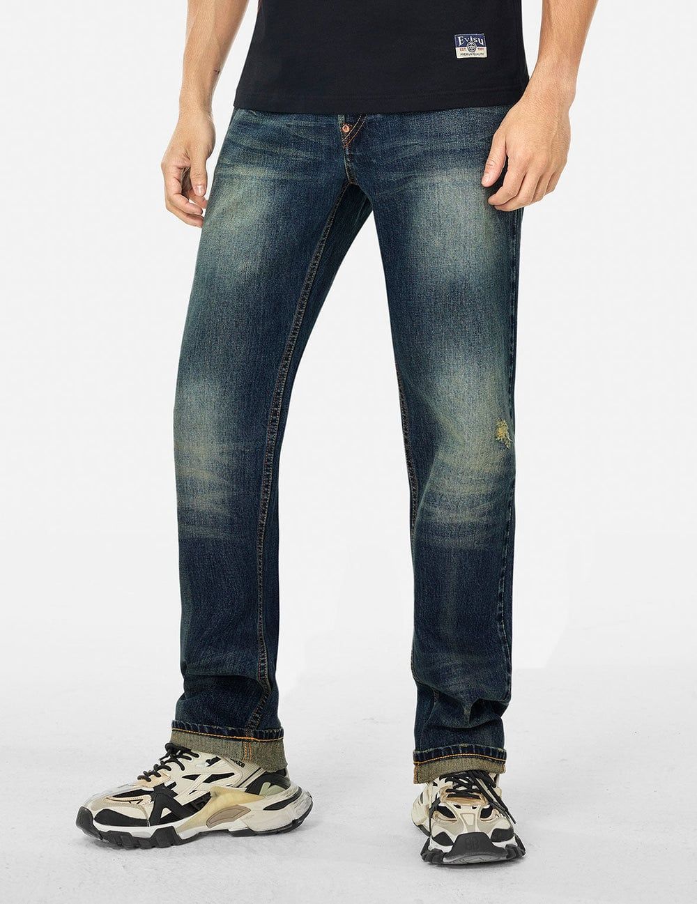  Quần Evisu Seagull Appliqué Embroidery 'Indigo' 