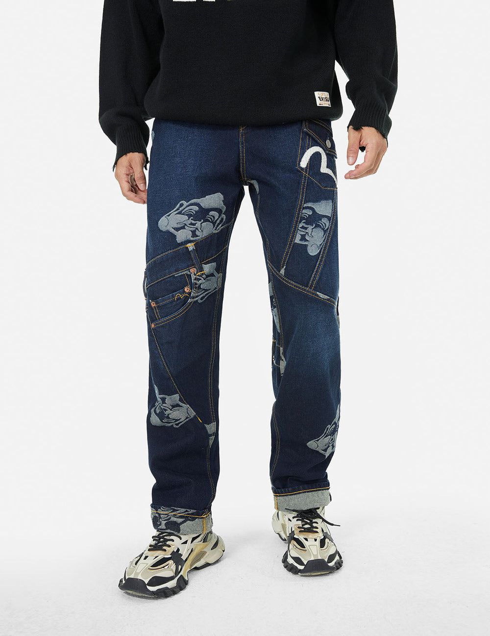  Quần Evisu Seagull Embroidery Jeans 'Indigo' 