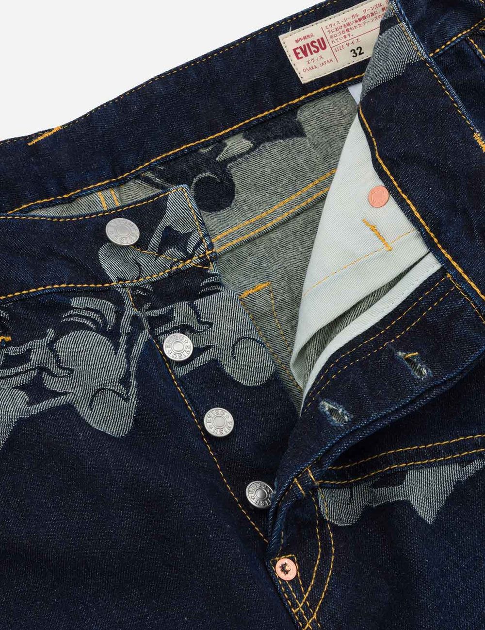  Quần Evisu Seagull Embroidery Jeans 'Indigo' 