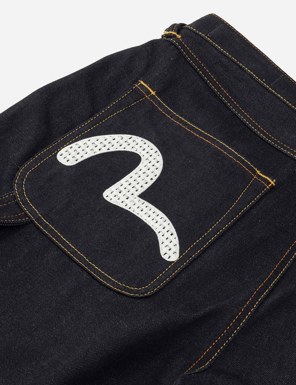  Quần Evisu Seagull Embroidery Slogan Shorts 'Denim' 