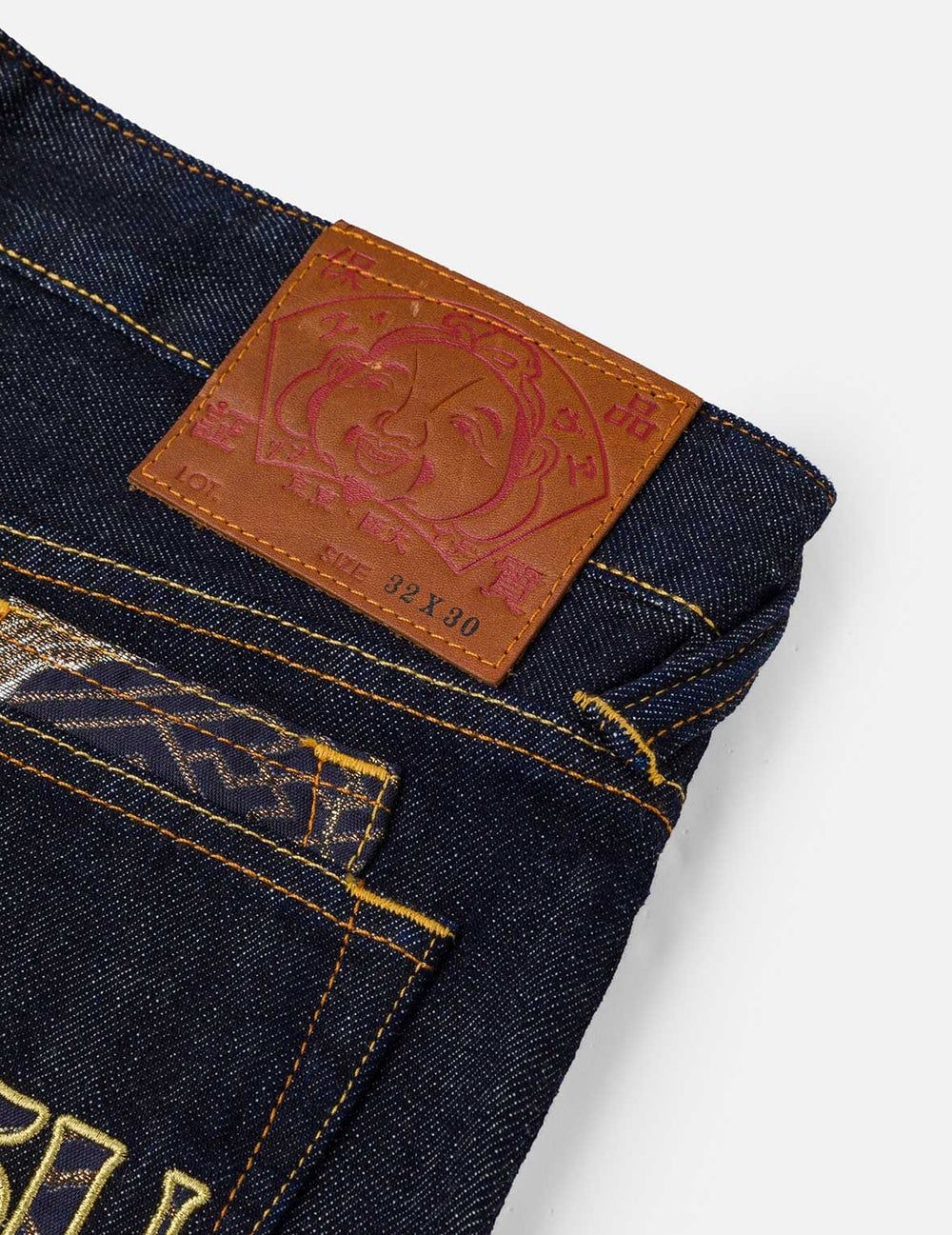  Quần Evisu Seagull Logo Brocade Appliqué 'Indigo' 