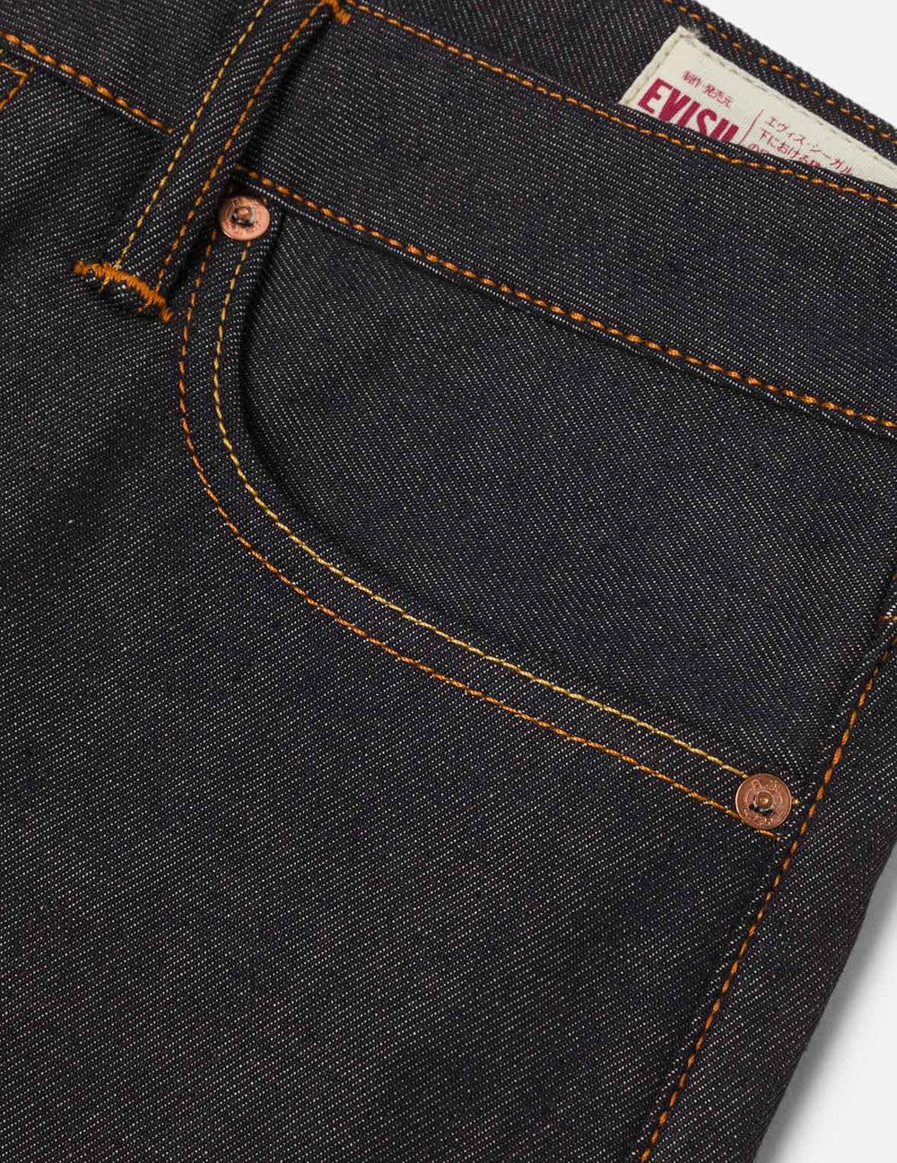  Quần Evisu Seagull Metallic Embroidery Jeans 'Indigo' 