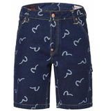  Quần Evisu Seagull Print Denim Short 'Blue' 