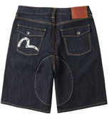  Quần Evisu Seagull Print Denim Shorts 'Indigo' 