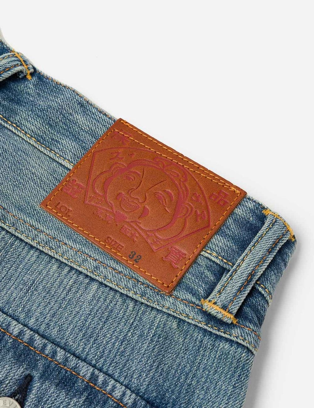  Quần Evisu Seagull Print Regular Shorts 'Denim' 