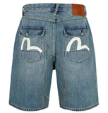  Quần Evisu Seagull Print Regular Shorts 'Denim' 