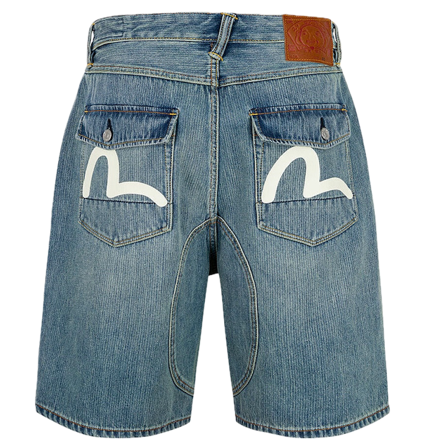  Quần Evisu Seagull Print Regular Shorts 'Denim' 