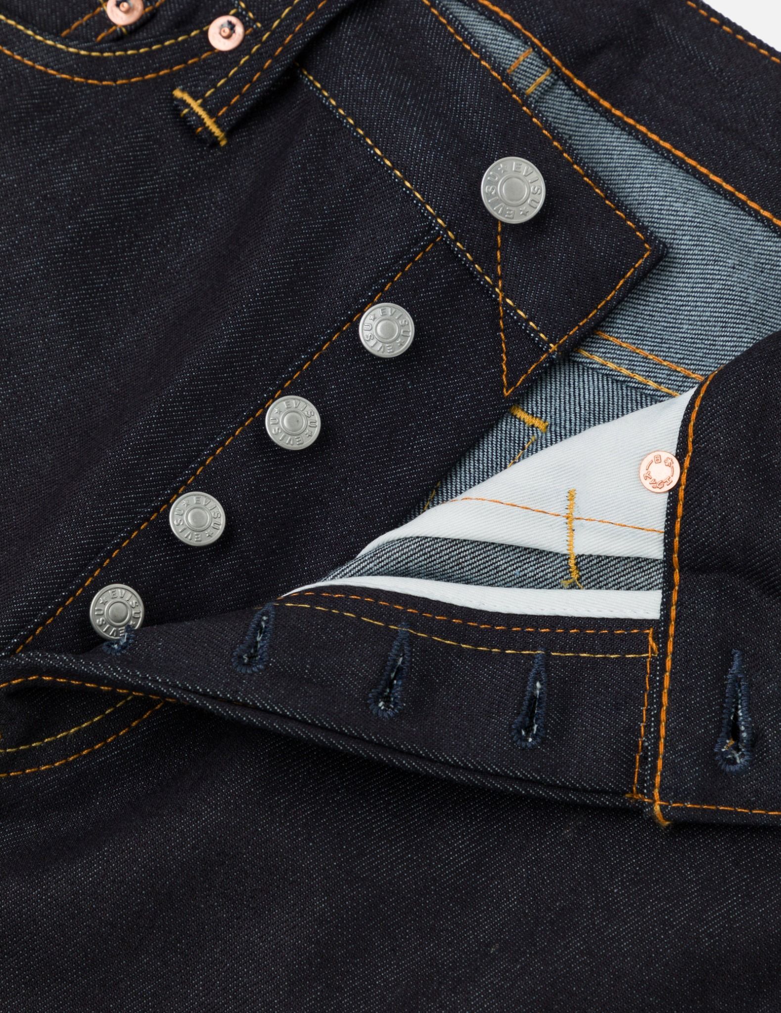  Quần Evisu Yellow Seagull Print 'Indigo' 