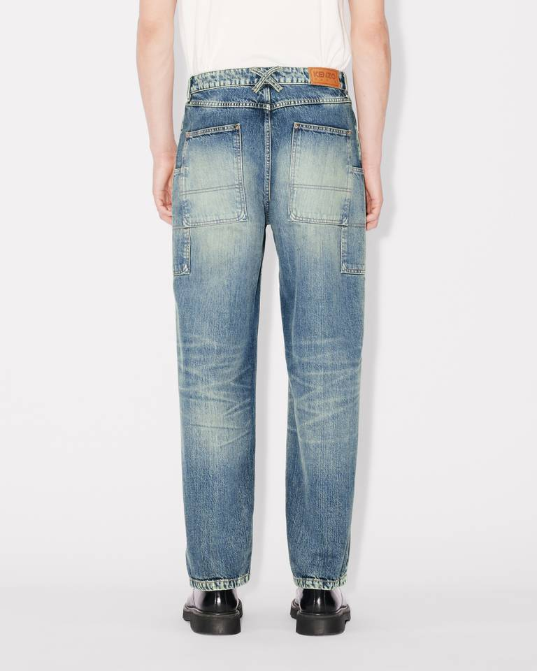  Quần Kenzo Cargo Monkey Fit Jeans 'Blue Denim' 