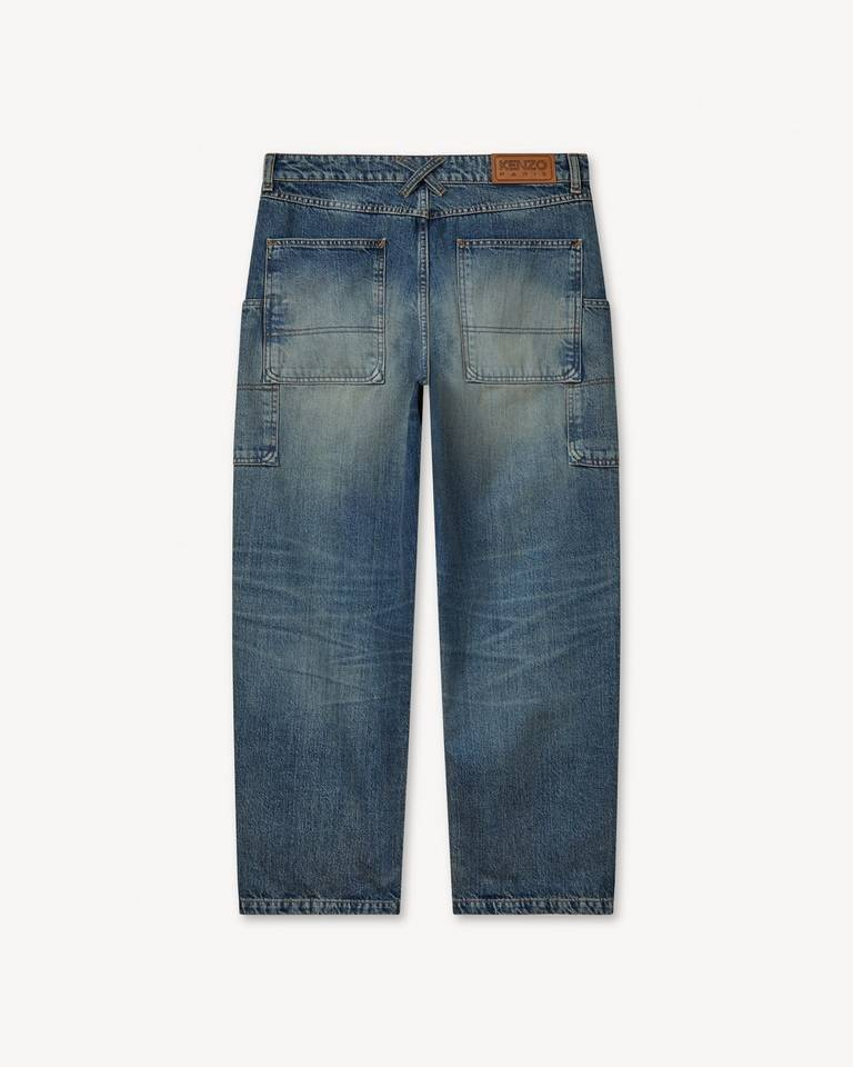  Quần Kenzo Cargo Monkey Fit Jeans 'Blue Denim' 
