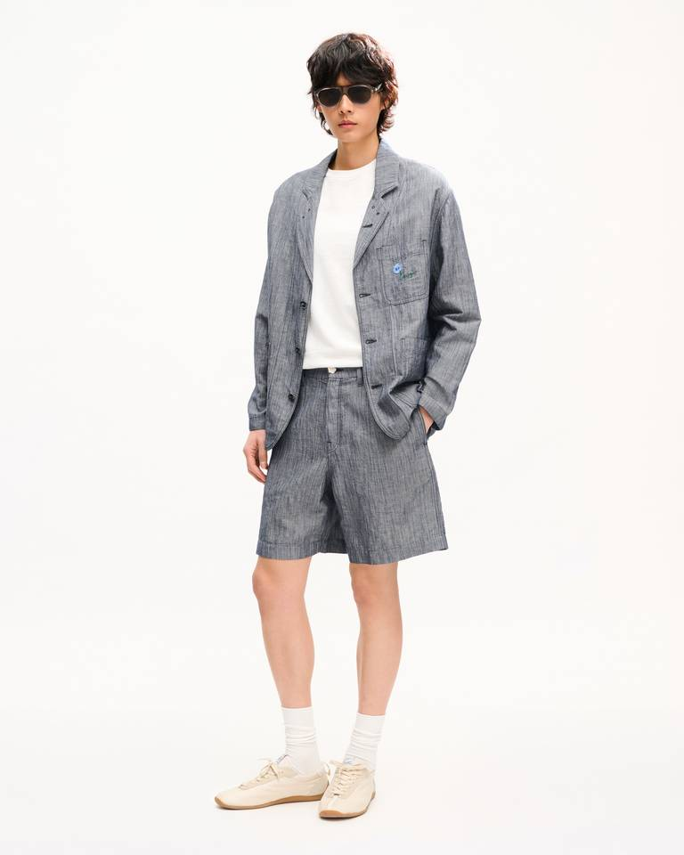  Quần Kenzo Tulip Straight Short 'Blue Black' 