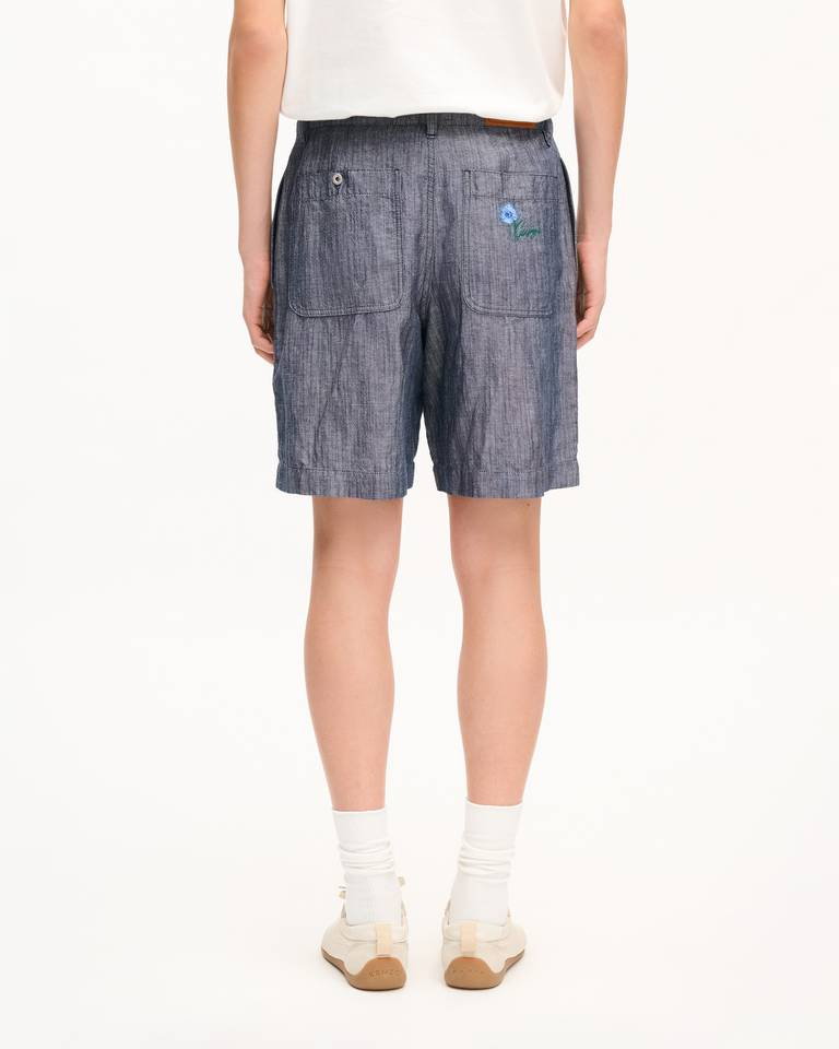  Quần Kenzo Tulip Straight Short 'Blue Black' 