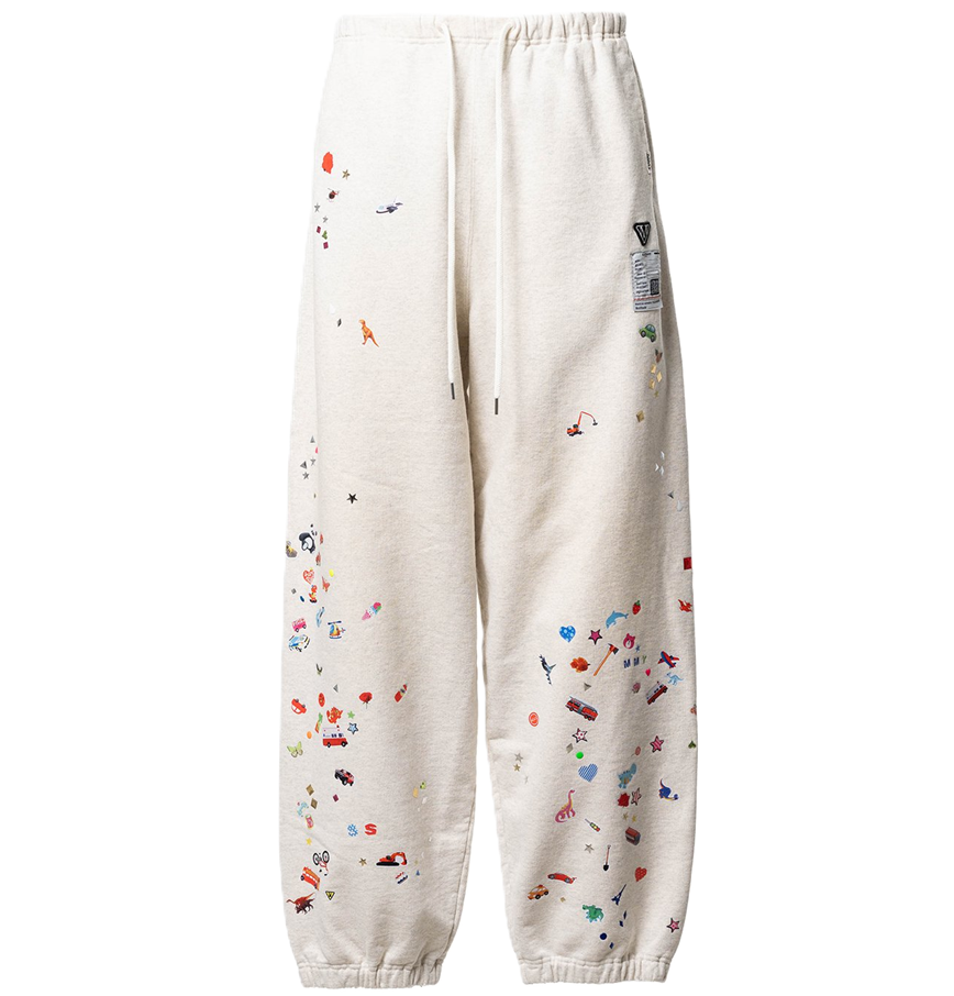  Quần Maison Mihara Yasuhiro Kids Sticker Printed 'White' 