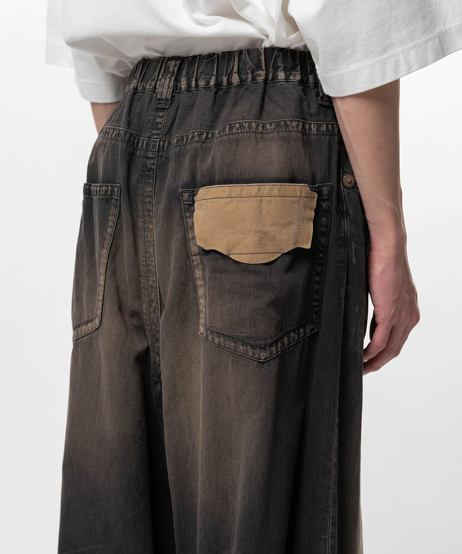  Quần Maison Mihara Yasuhiro Light Denim Wide Pants 'Black' 