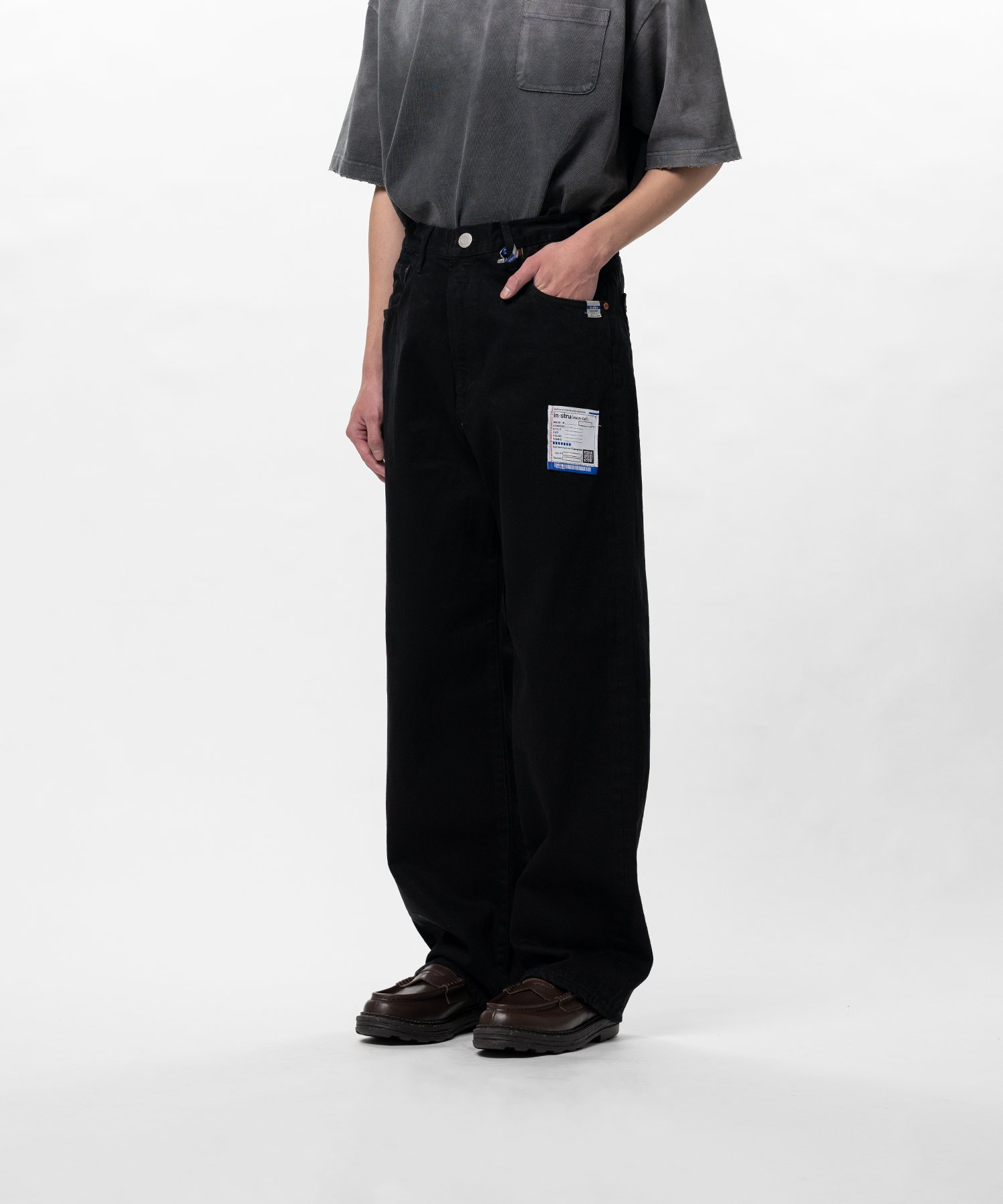  Quần Maison Mihara Yasuhiro One Washed Denim Pants 'Black' 