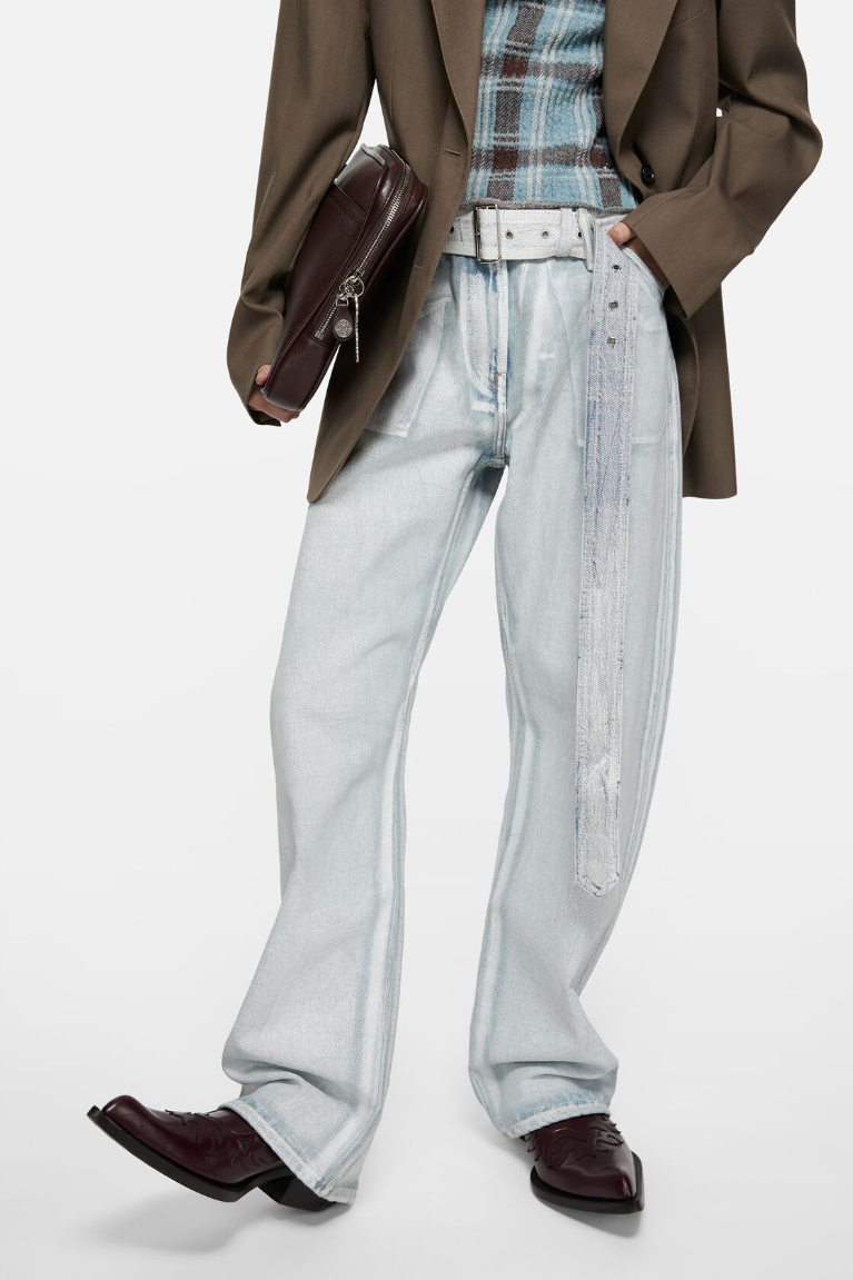  Quần Nữ Acne Denim Trousers With Belt 'Blue' 