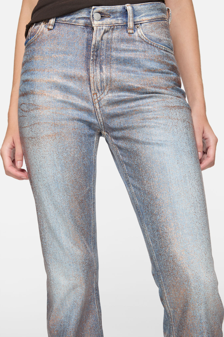  Quần Nữ Acne Fitted Glitter Jeans - 2025F 'Light Blue' 