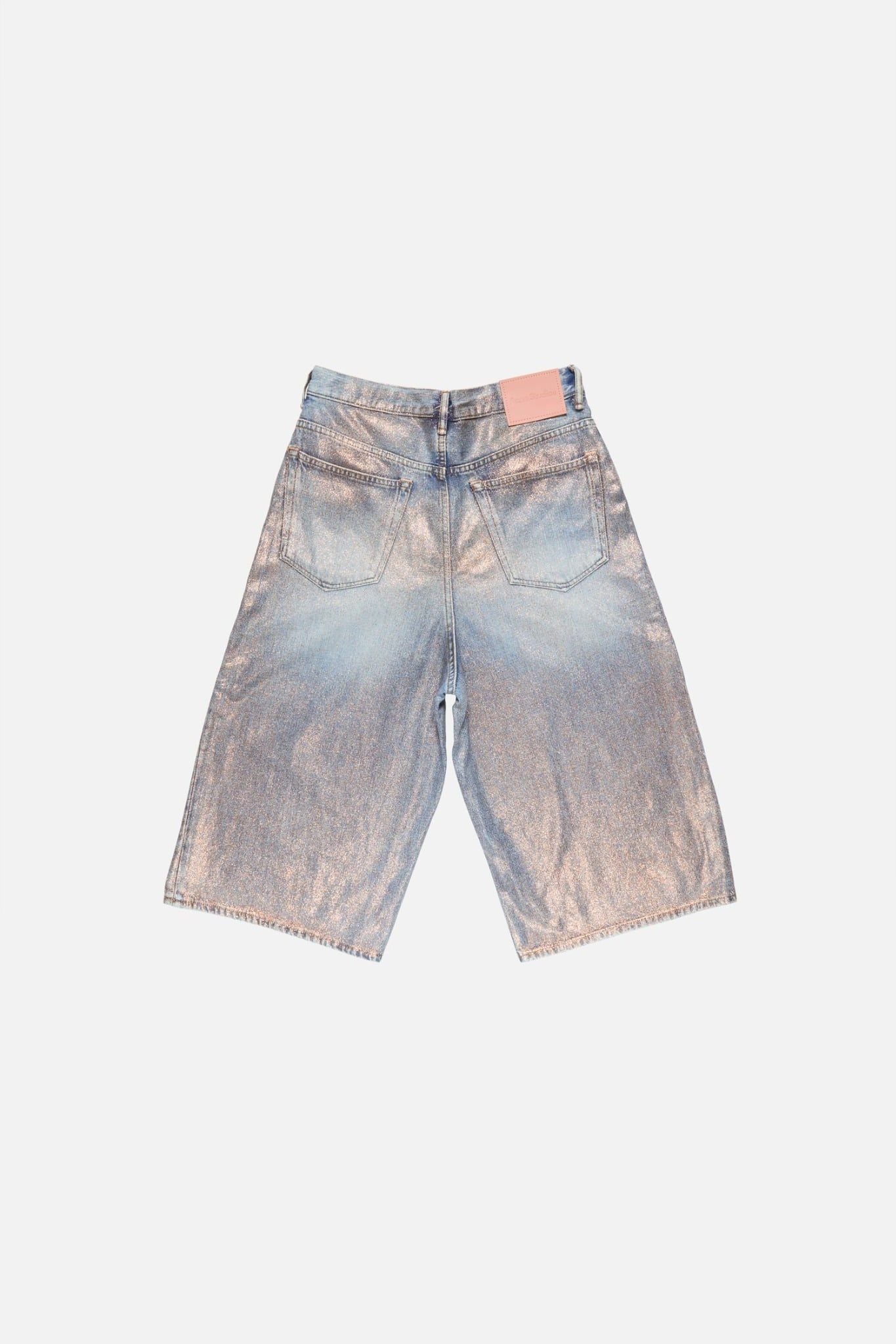 Quần Nữ Acne Glitter Denim Shorts 'Rose Copper' 